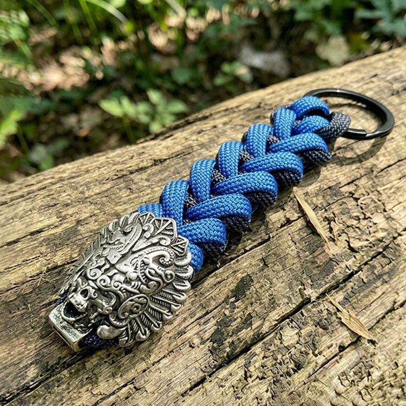 Chief Skull Paracord Keychain