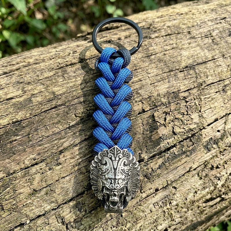 Chief Skull Paracord Keychain
