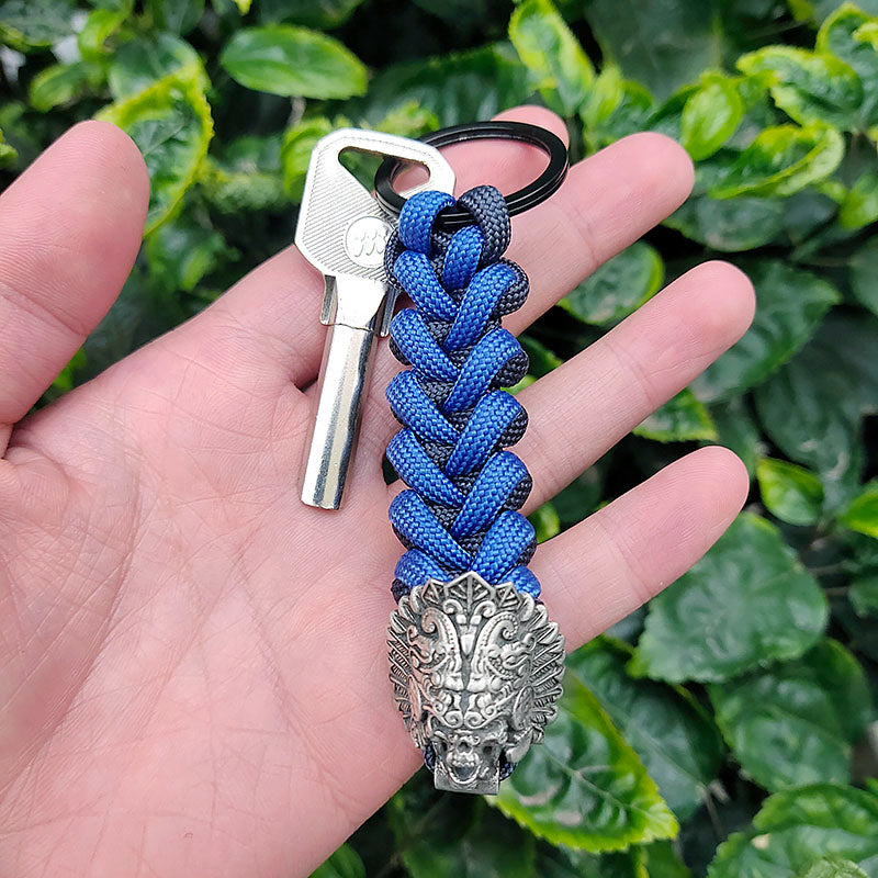 Chief Skull Paracord Keychain