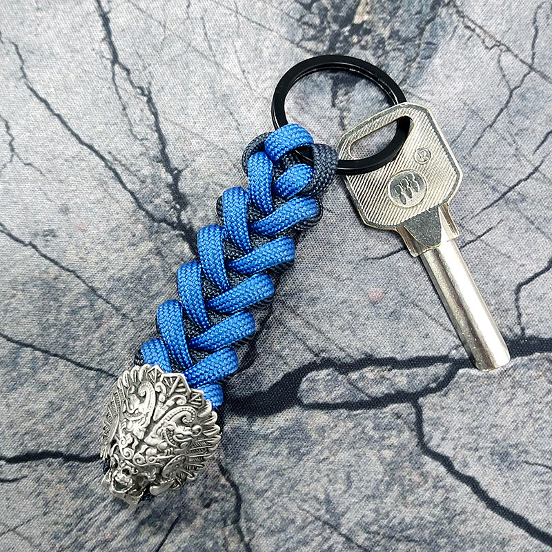 Chief Skull Paracord Keychain