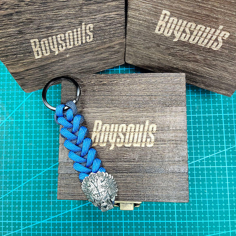 Chief Skull Paracord Keychain