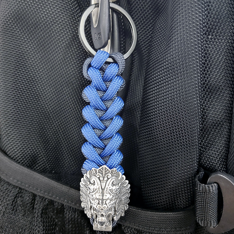 Chief Skull Paracord Keychain