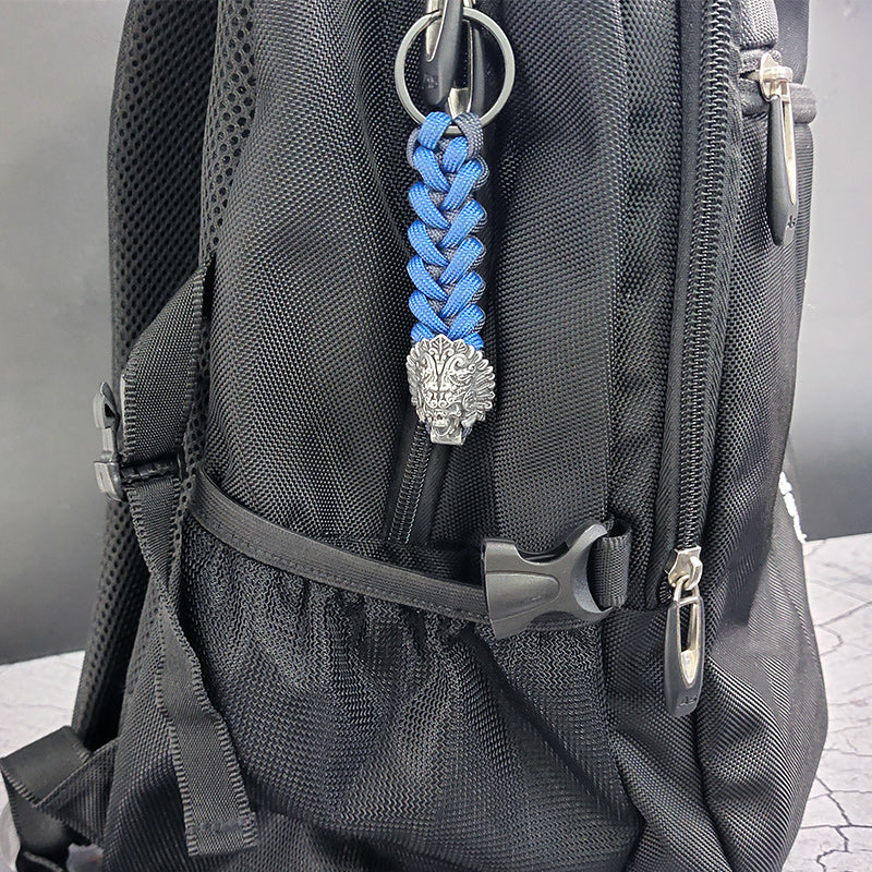 Chief Skull Paracord Keychain