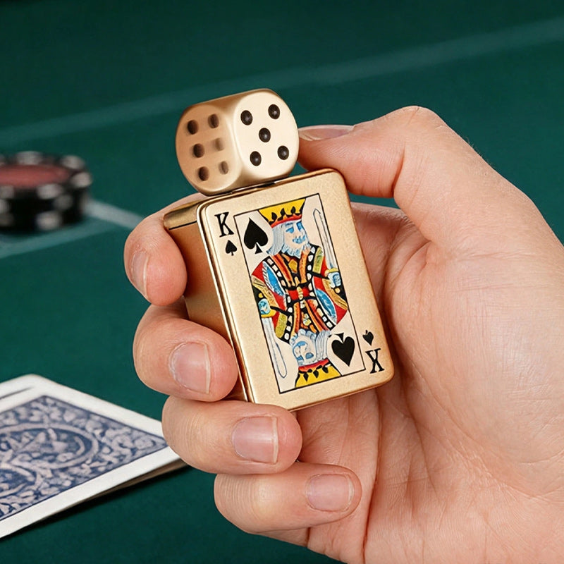 Gold K Rotating Lighter