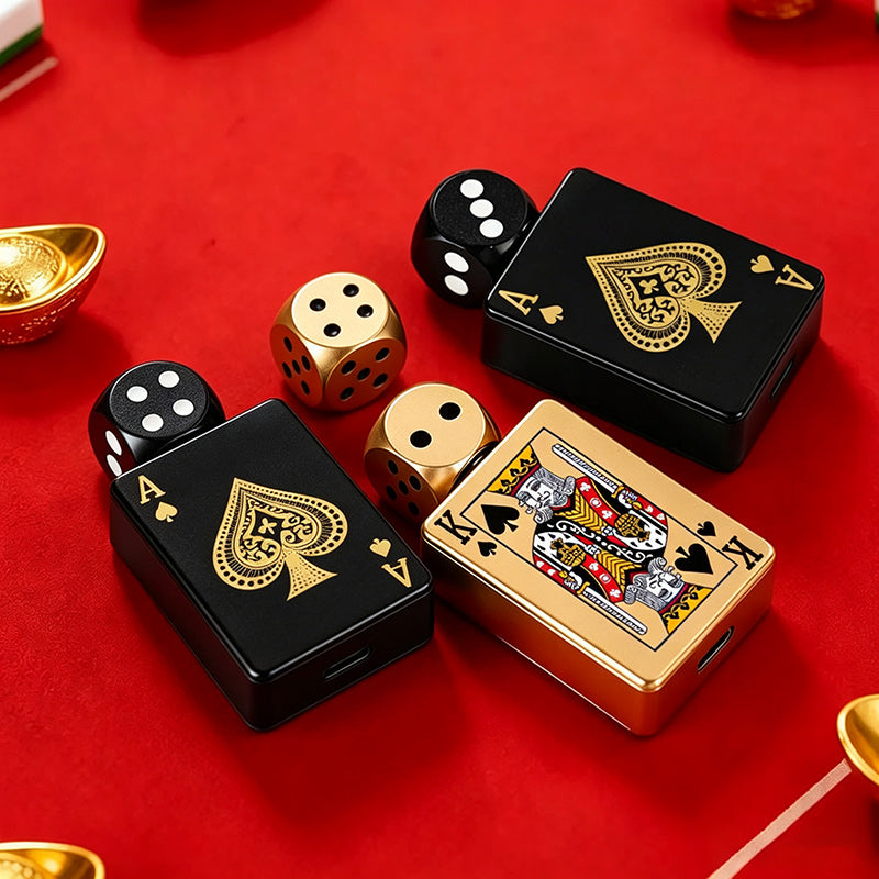 Black Ace of Spades Dice-Top Lighter