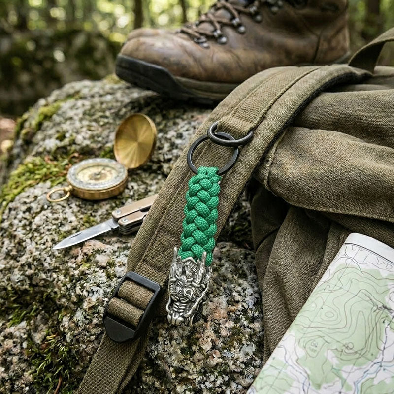 The Dragon II Paracord Keychain