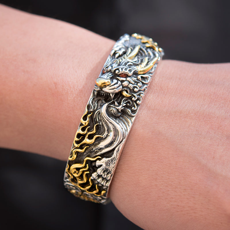 Suanni Dragon Silver Bracelet