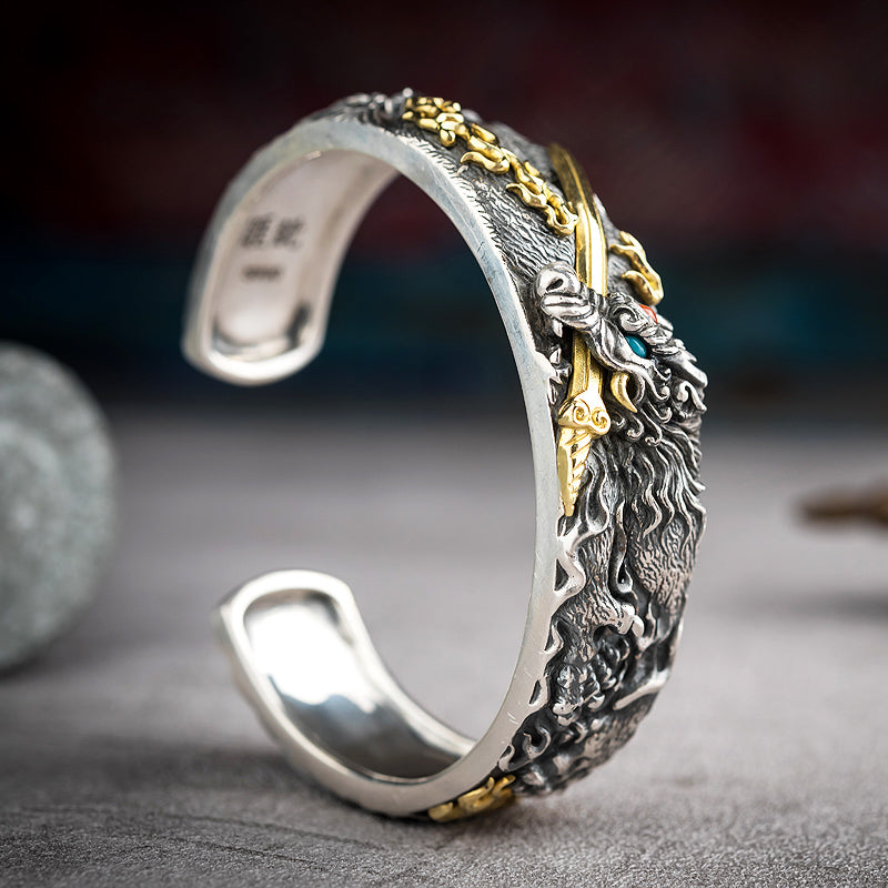 Yazi Dragon Silver Bracelet