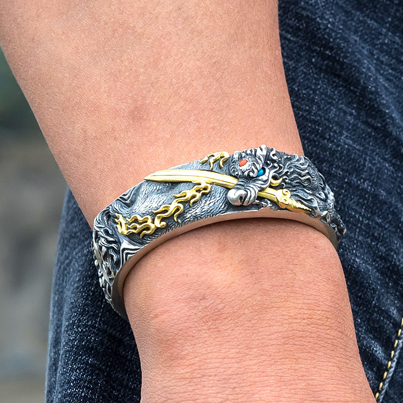 Yazi Dragon Silver Bracelet