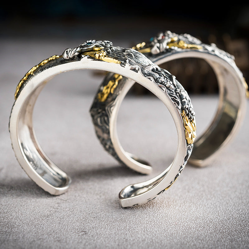 Yazi Dragon Silver Bracelet