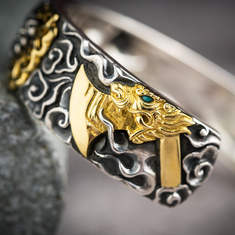 Yazi Dragon Silver Bracelet