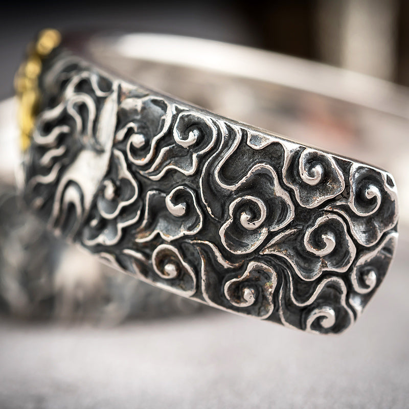 Yazi Dragon Silver Bracelet
