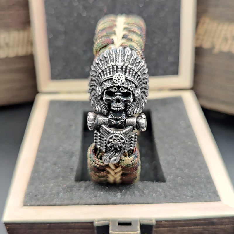Cacique Skull Paracord Bracelet