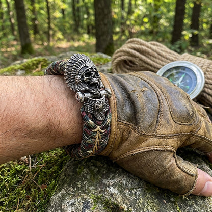 Cacique Skull Paracord Bracelet