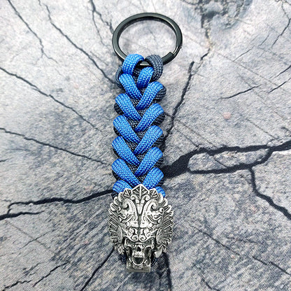 Chief Skull Paracord Keychain