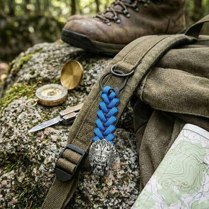 Chief Skull Paracord Keychain