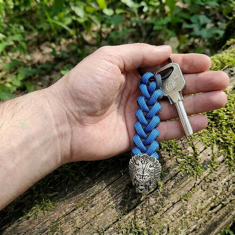 Chief Skull Paracord Keychain