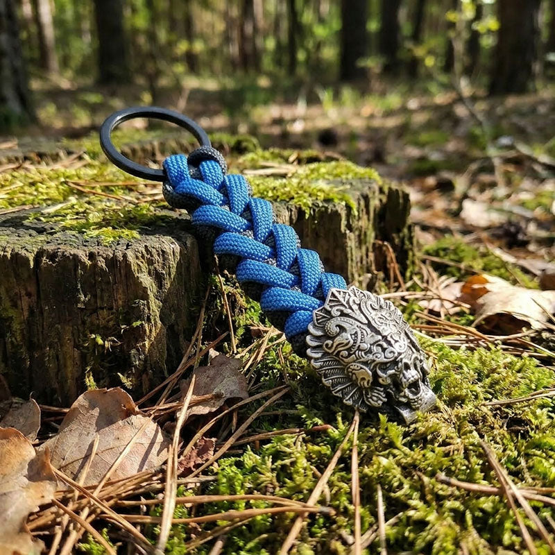 Chief Skull Paracord Keychain