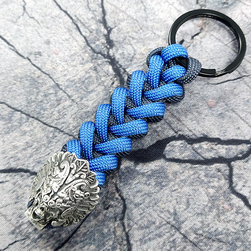 Chief Skull Paracord Keychain