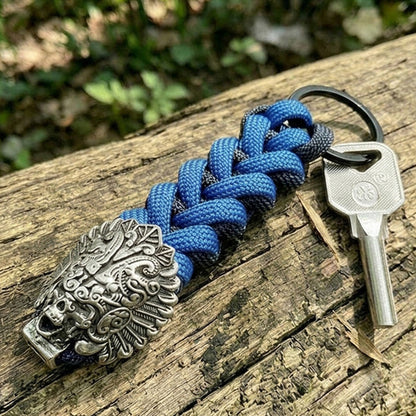 Chief Skull Paracord Keychain