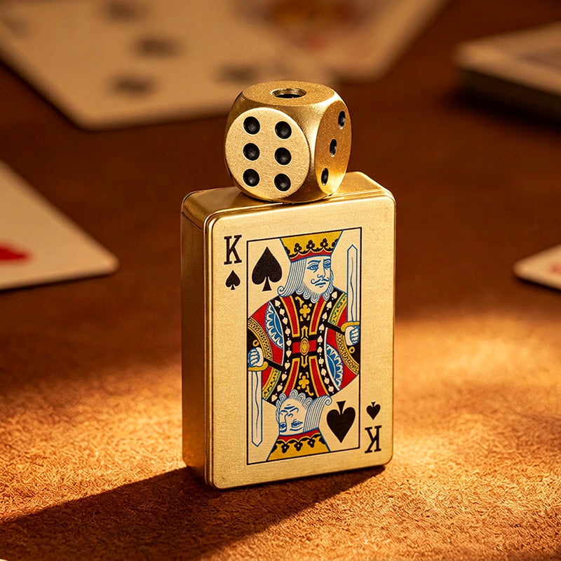 Gold K Rotating Lighter