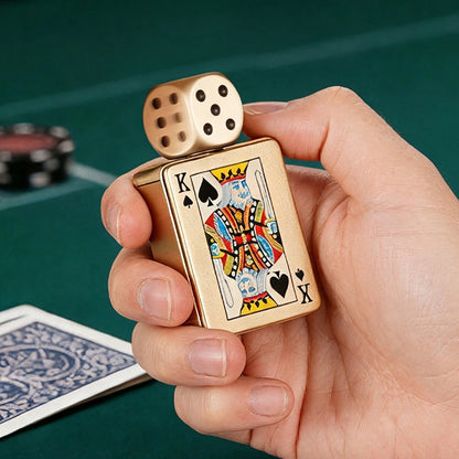 Gold King of Spades Dice-Top Lighter