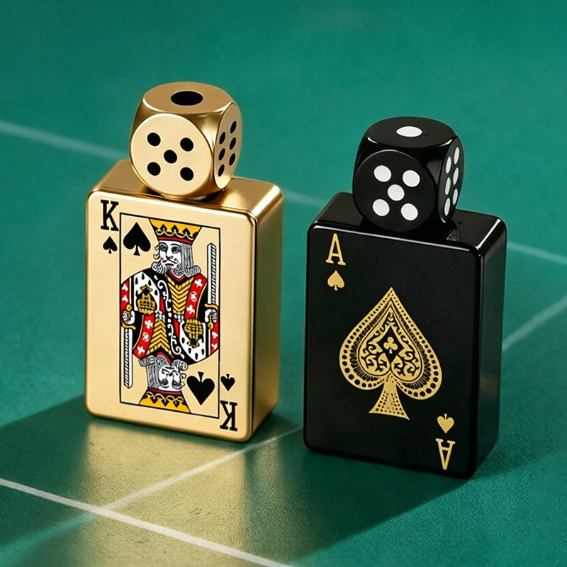 Gold King of Spades Dice-Top Lighter
