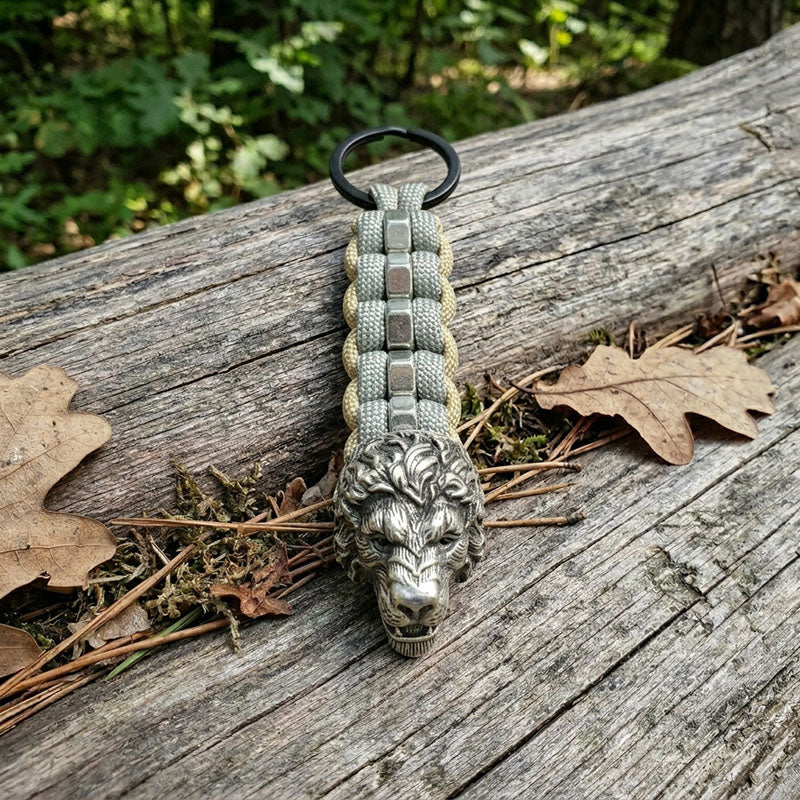Lion Paracord Keychain