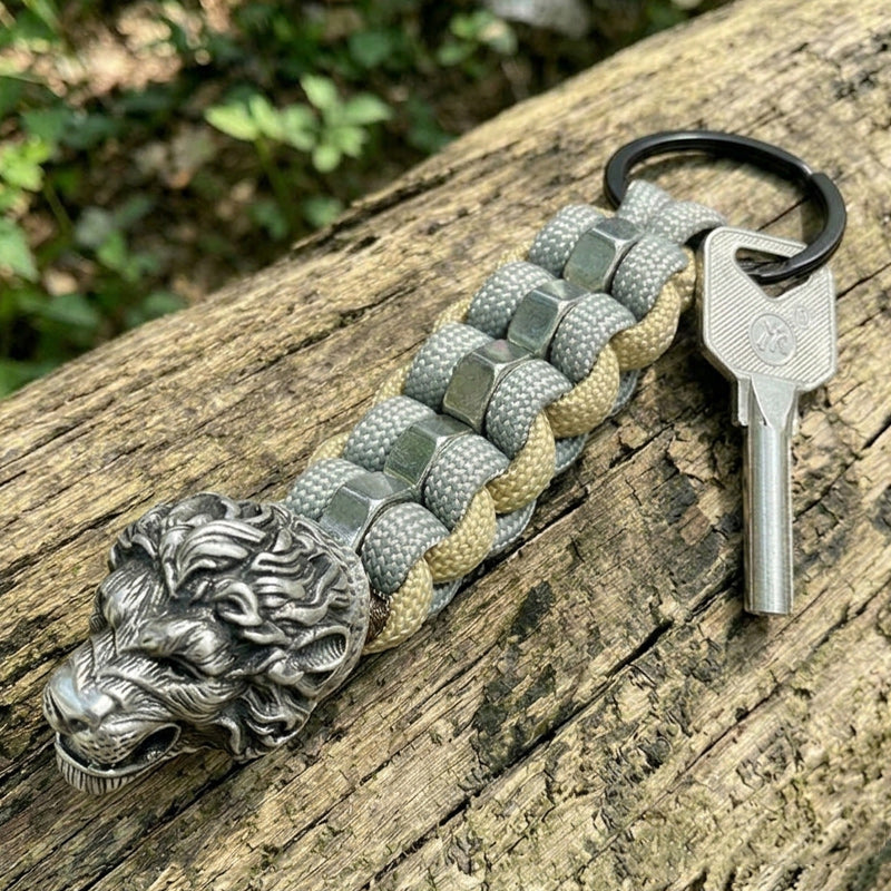 Lion Paracord Keychain