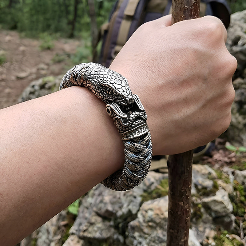 14th addition snake bone bracelet 初期 Spine Of The Beast - Sterling Silver Snake Bone Adjustable Bracelet