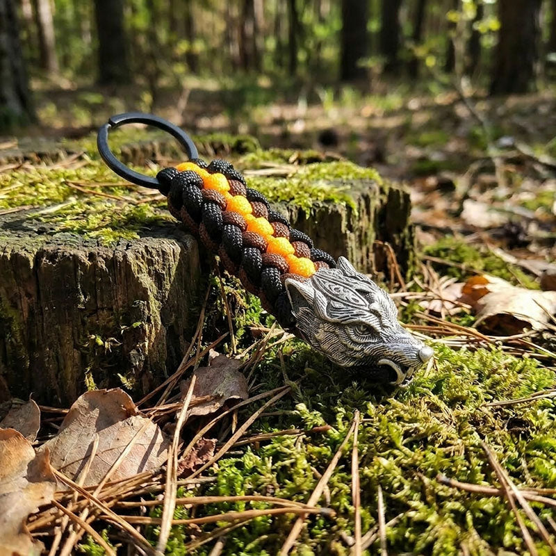 Warrior Wolf Paracord Keychain – Boysouls