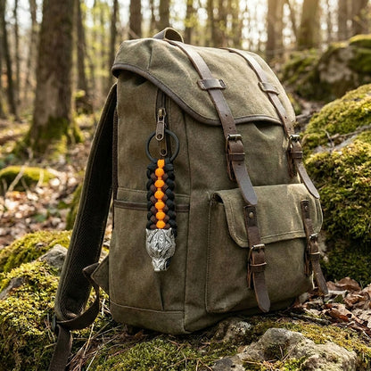 Warrior Wolf Paracord Keychain