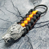 Warrior Wolf Paracord Keychain