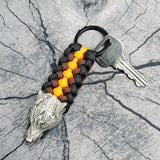 Warrior Wolf Paracord Keychain