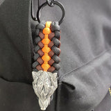 Warrior Wolf Paracord Keychain