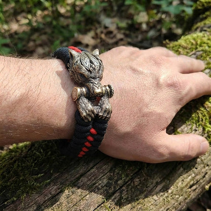 Warrior Wolf Paracord Bracelet