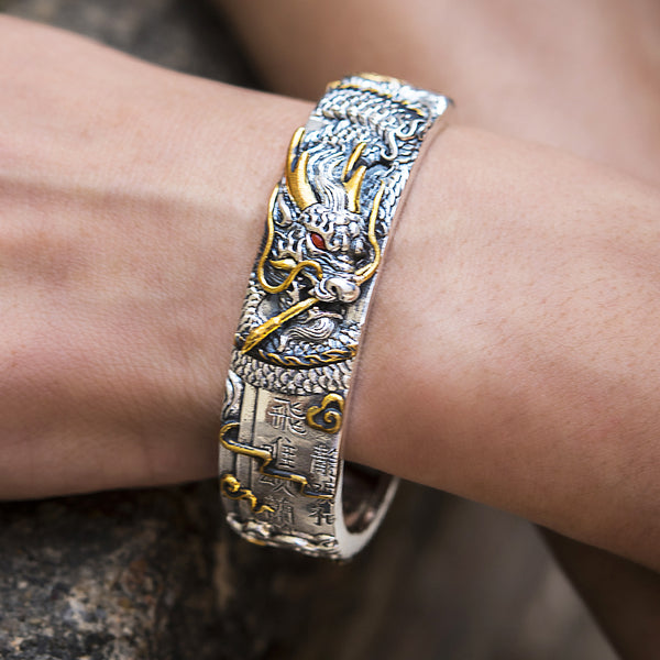 Baxia Dragon Silver Bracelet