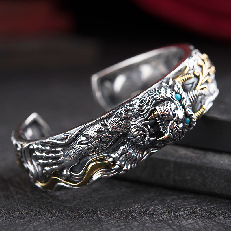 Bian Dragon Silver Bracelet