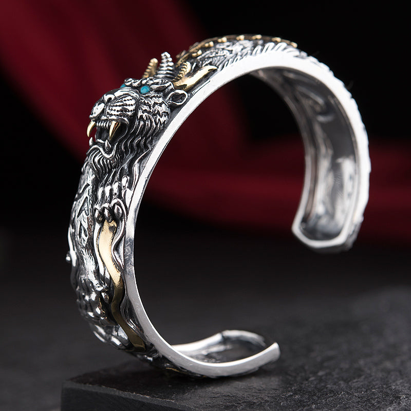 Bian Dragon Silver Bracelet