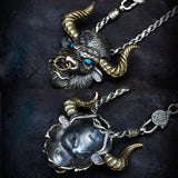 Bull Silver Pendant Necklace