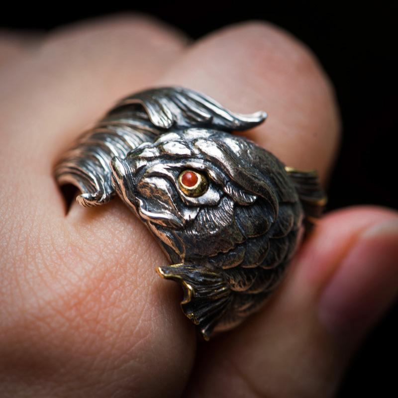 Koi-Fish Silver Ring