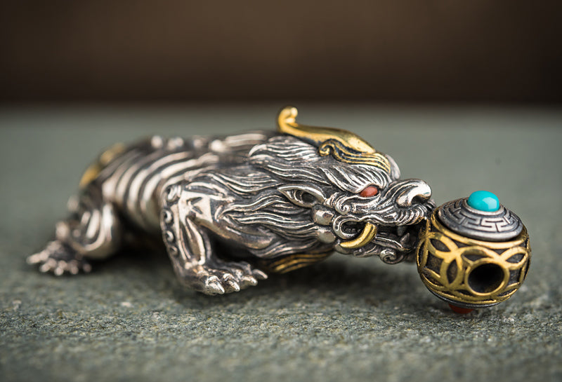 Pixiu Silver Pendant Necklace