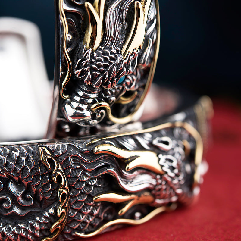 Pulao Dragon Silver Bracelet