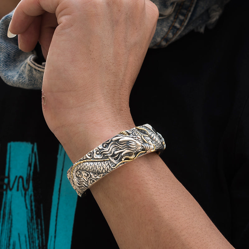 Qiuniu Dragon Silver Bracelet