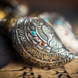 Silver Buddhist Conch Shell Trumpet