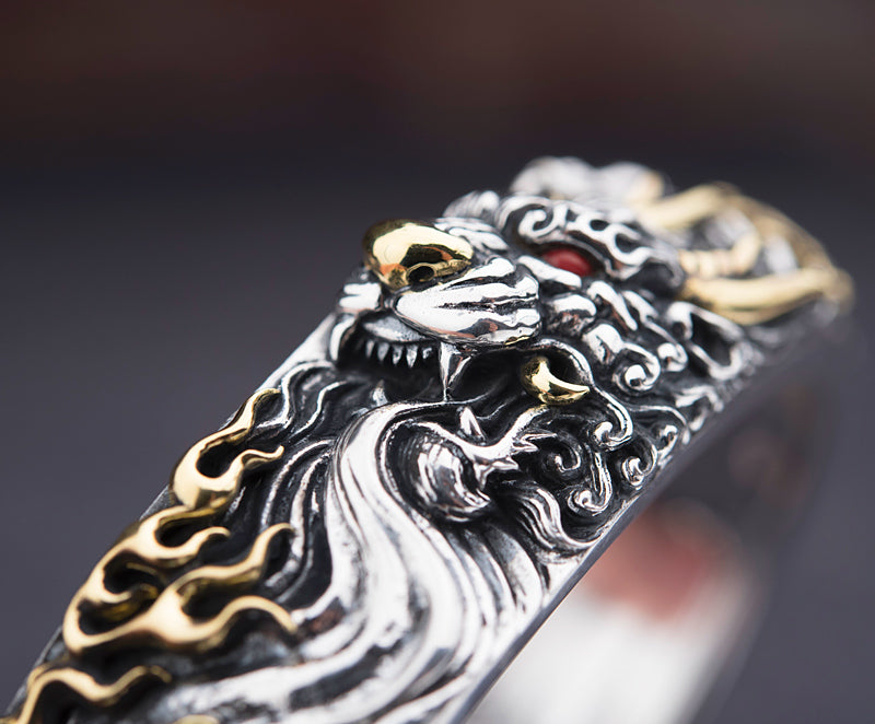 Suanni Dragon Silver Bracelet