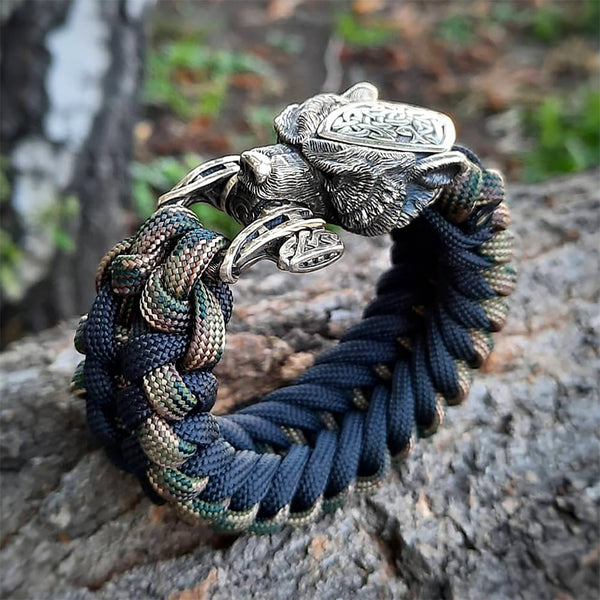 Wolf head paracord Shackle clasp for paracord bracelet