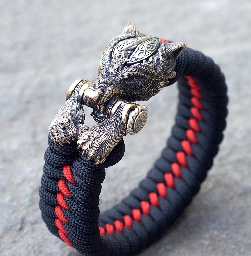 Warrior Wolf Paracord Bracelet – Boysouls