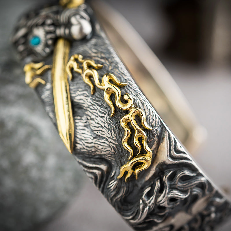 Yazi Dragon Silver Bracelet