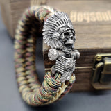 Cacique Skull Paracord Bracelet